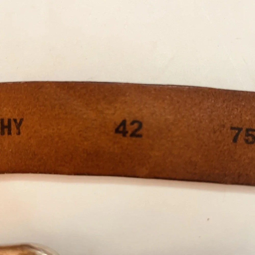 READ Johnston & Murphy Dress Belt Mens 42 Brown Steerhide Argyle Made In‎ Italy